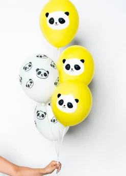 Balony PANDA żółte (5szt.)