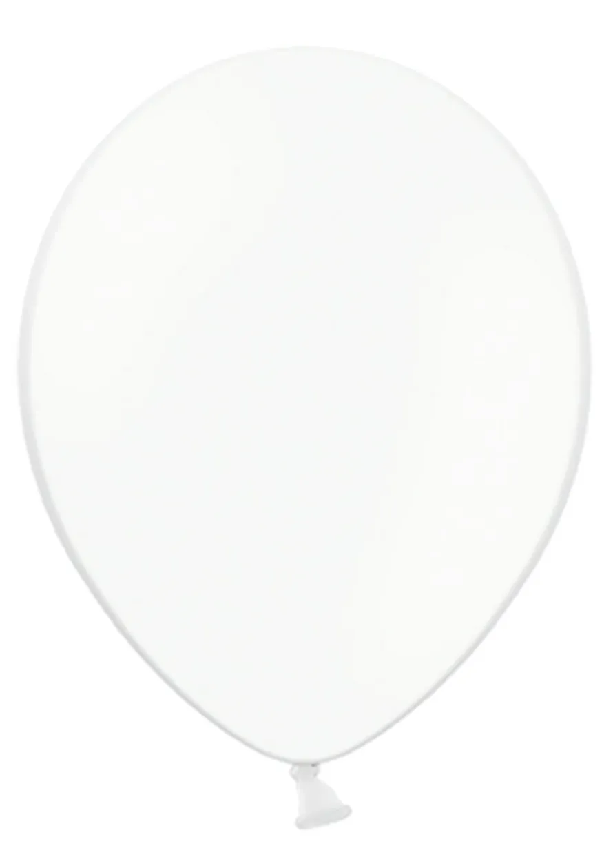 Balony pastelowe BIAŁE 23cm (50szt.)