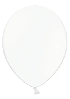Balony pastelowe BIAŁE 23cm (100szt.)