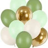 BALONY PISTACJOWE I ZŁOTE 10 szt.
