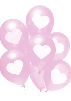 Balony SERCE różowe (5szt.)