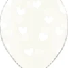 Balony SERDUSZKA białe 30cm (6szt.)