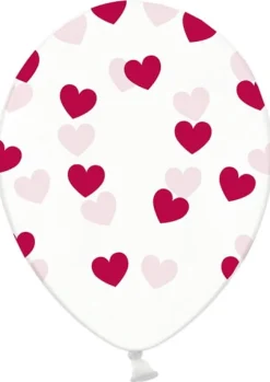 Balony SERDUSZKA ciemnoróżowe 30cm (6szt.)