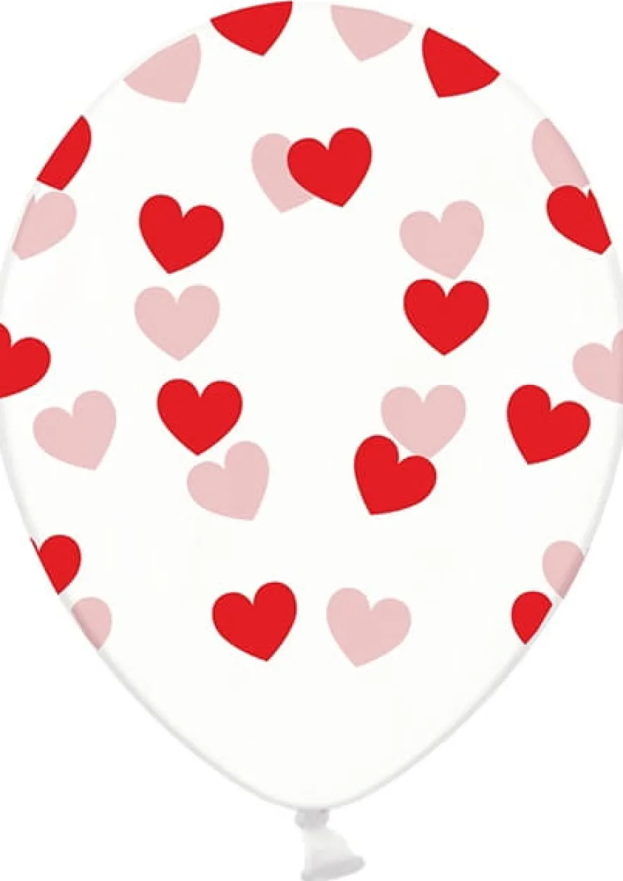 Balony SERDUSZKA czerwone 30cm (6szt.)