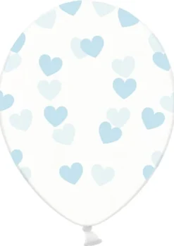 Balony SERDUSZKA niebieskie 30cm (6szt.)