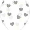 Balony SERDUSZKA srebrne 30cm (50szt.)