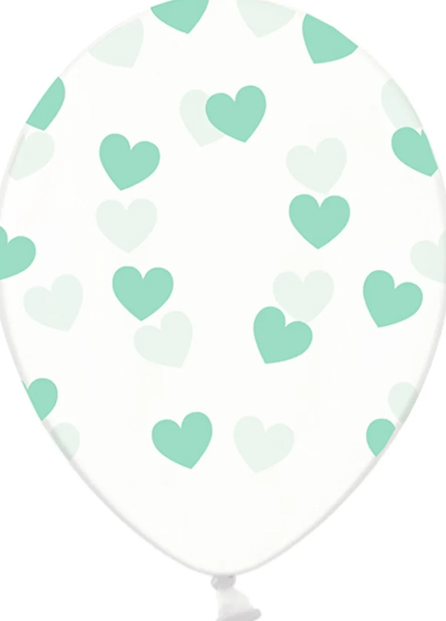 Balony SERDUSZKA turkusowe 30cm (6szt.)
