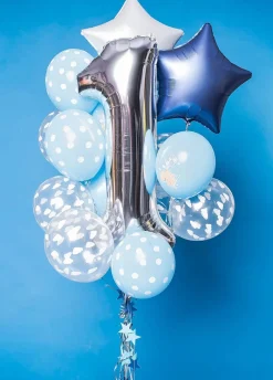 Balony SŁONIK niebieskie 30cm (6szt.)