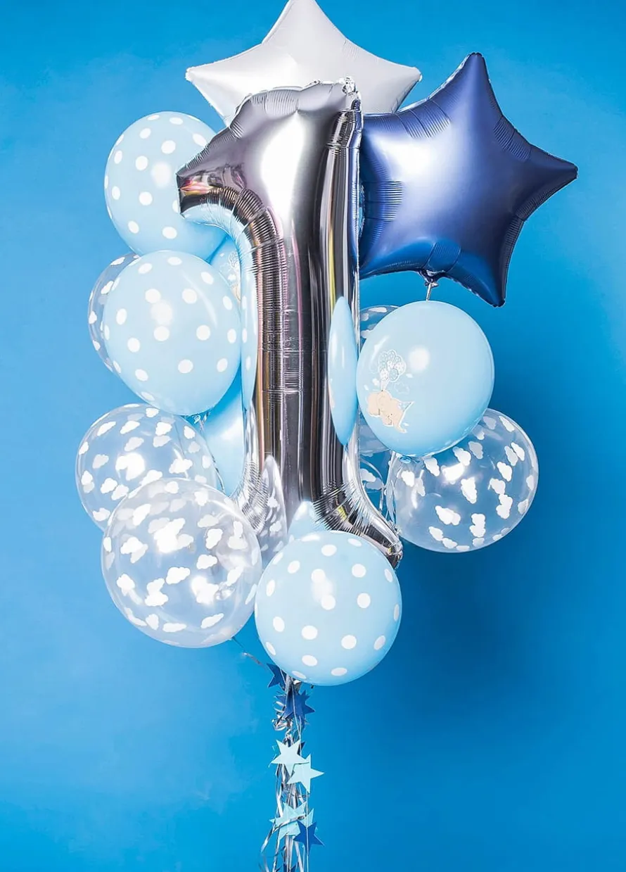 Balony SŁONIK niebieskie 30cm (6szt.)