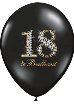 Balony 18-STKA czarne 30cm (6szt.)