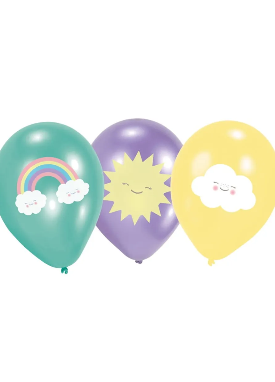 Balony TĘCZA I CHMURKA (6szt.)