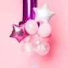 Balony urodzinowe GWIAZDKI różowe (5szt.)