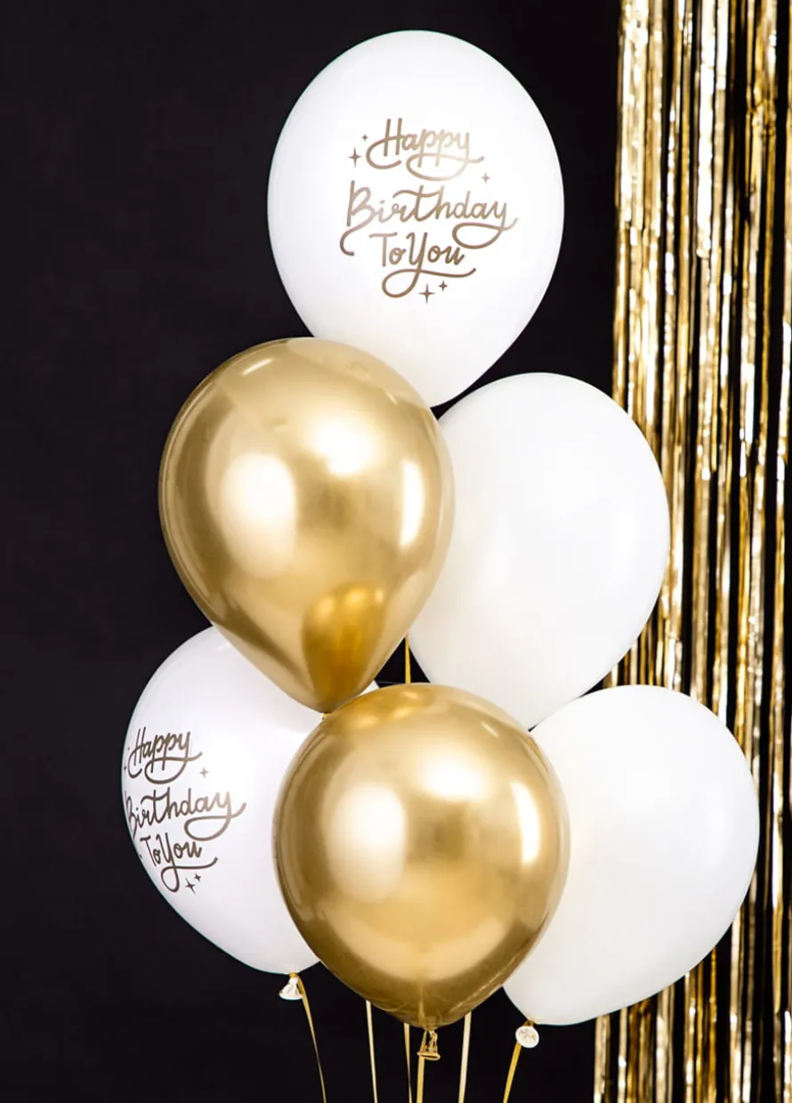 Balony urodzinowe HAPPY BIRTHDAY TO YOU mix (6szt.)