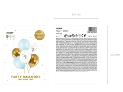 Balony urodzinowe ONE balony na roczek niebieskie (6szt.)