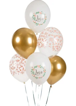 Balony w kwiaty LOVE (6szt.)