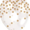 Balony w zlote kropki KONFETTI złote (6szt.)