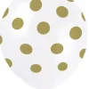 Balony w złote kropki 30cm (6szt.)