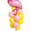 Balony z helem FLAMING bukiet balonowy urodzinowy