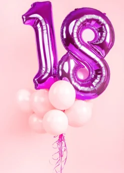 Balony z helem na 18 RÓŻOWE