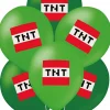 Balony zielone TNT piksele (12szt.)