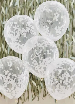 Balony z konfetti na BABY SHOWER (5szt.)