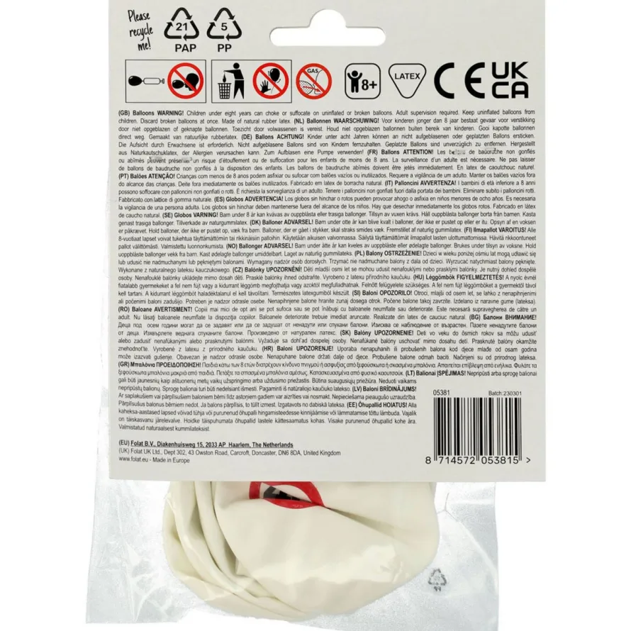 Balony ZNAK 40 (8szt.)
