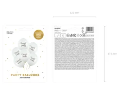 Balony z napisem Chrzest Święty 30cm (6szt.)