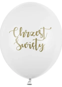 Balony z napisem Chrzest Święty 30cm (6szt.)
