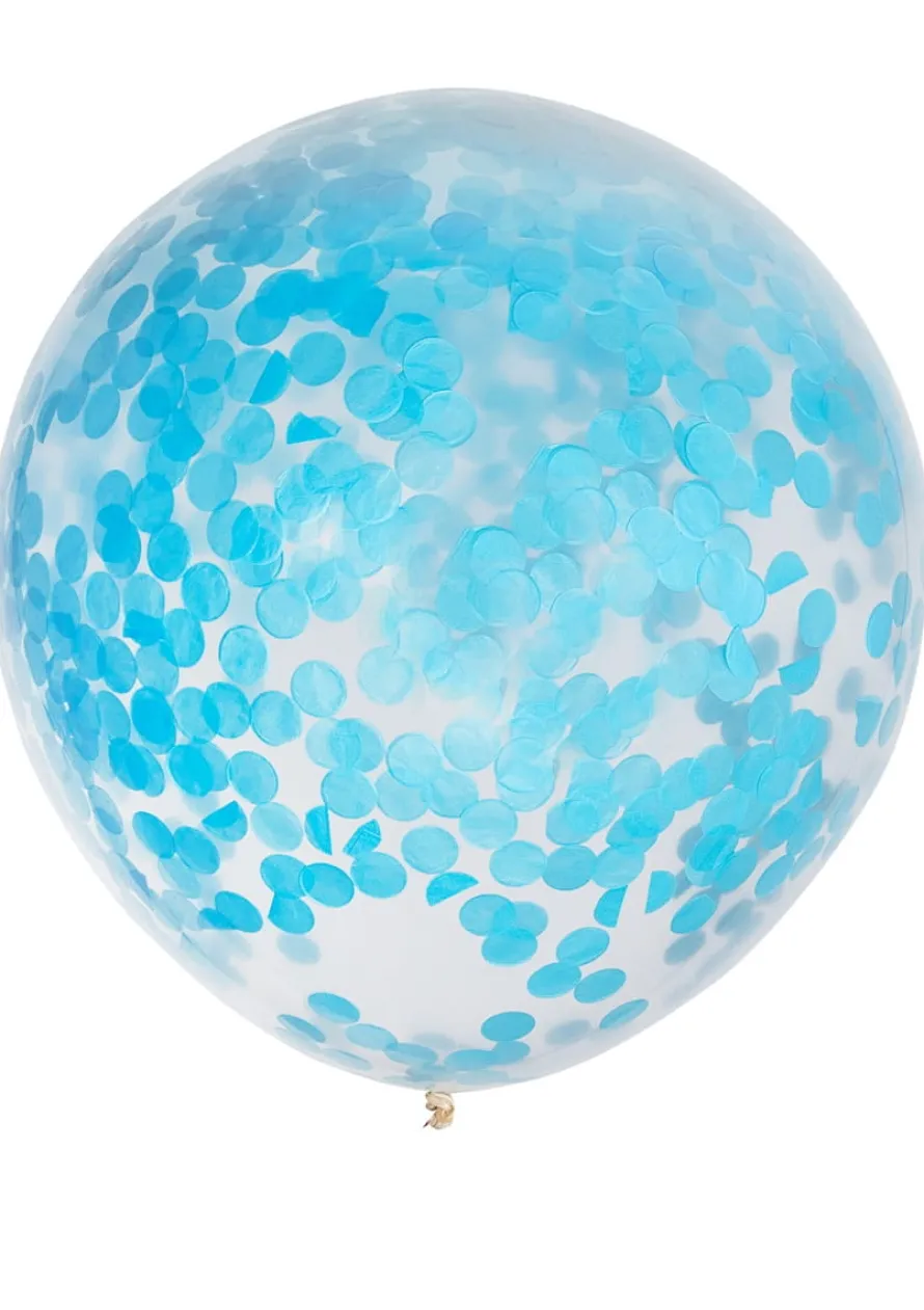 Balon z niebieskim KONFETTI w środku 50cm