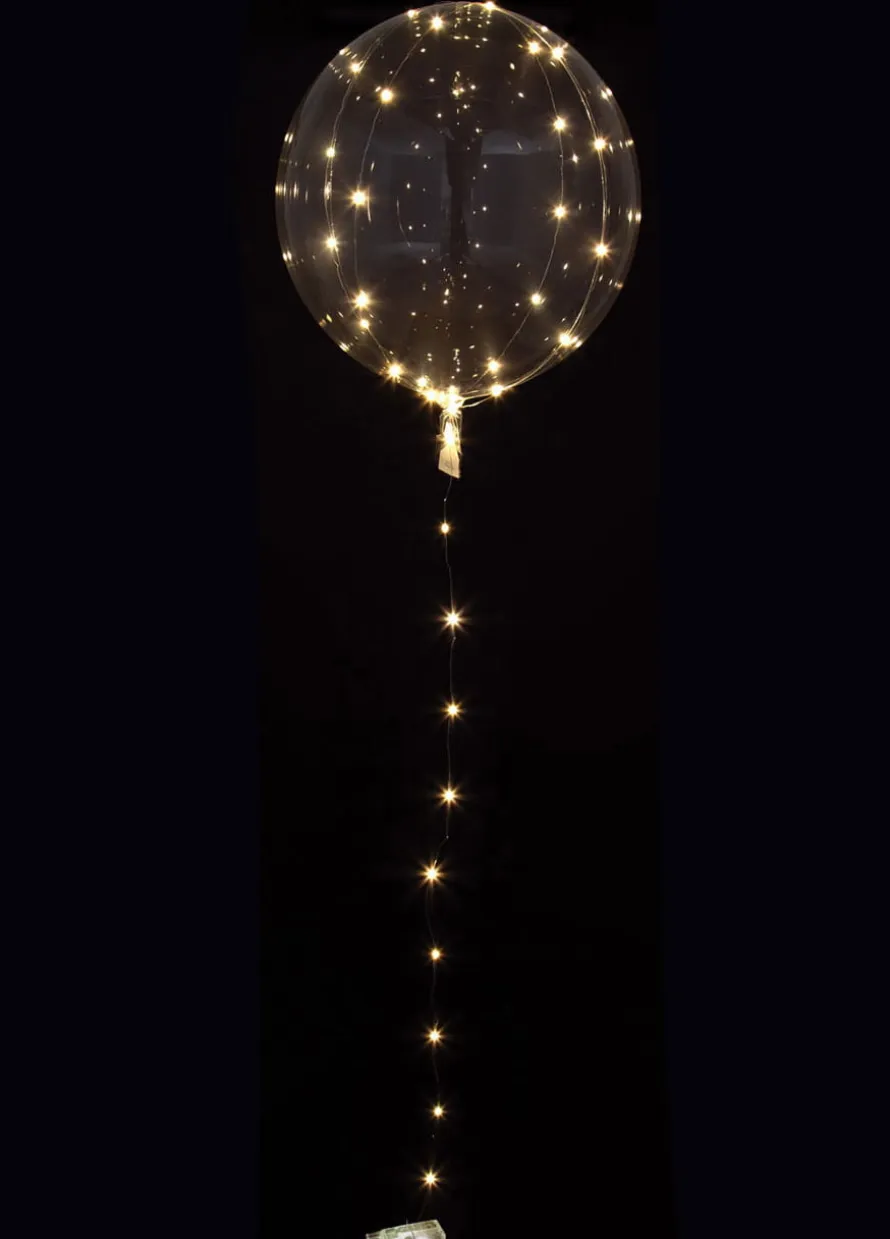 Balon ZŁOTY LED przezroczysty