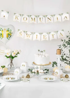 Baner komunijny I KOMUNIA ŚWIĘTA eukaliptus 2.4m