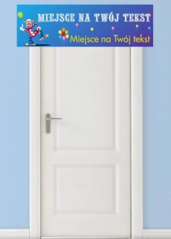 Baner na urodziny dziecka WESOŁY KLAUN dekoracja personalizowana