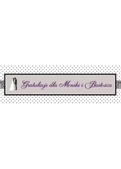 Baner PARA dekoracja sali weselnej - 125cm x 38cm