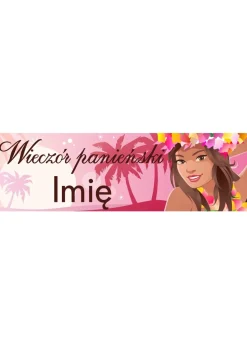 Baner personalizowany HAWAJKA dekoracja na imprezę hawajską