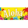 Baner powitalny ALOHA urodziny w stylu hawajskim