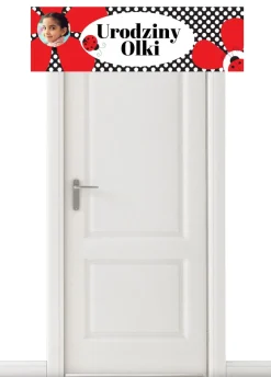Baner urodzinowy BIEDRONKA personalizowany