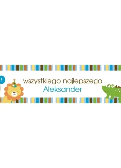 Baner urodzinowy LEW napis na roczek