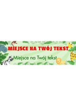 Baner urodzinowy ZWIERZĄTKA - 125x38cm