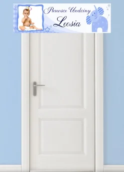 Baner URODZINY CHŁOPCZYKA - 100cm x 30cm