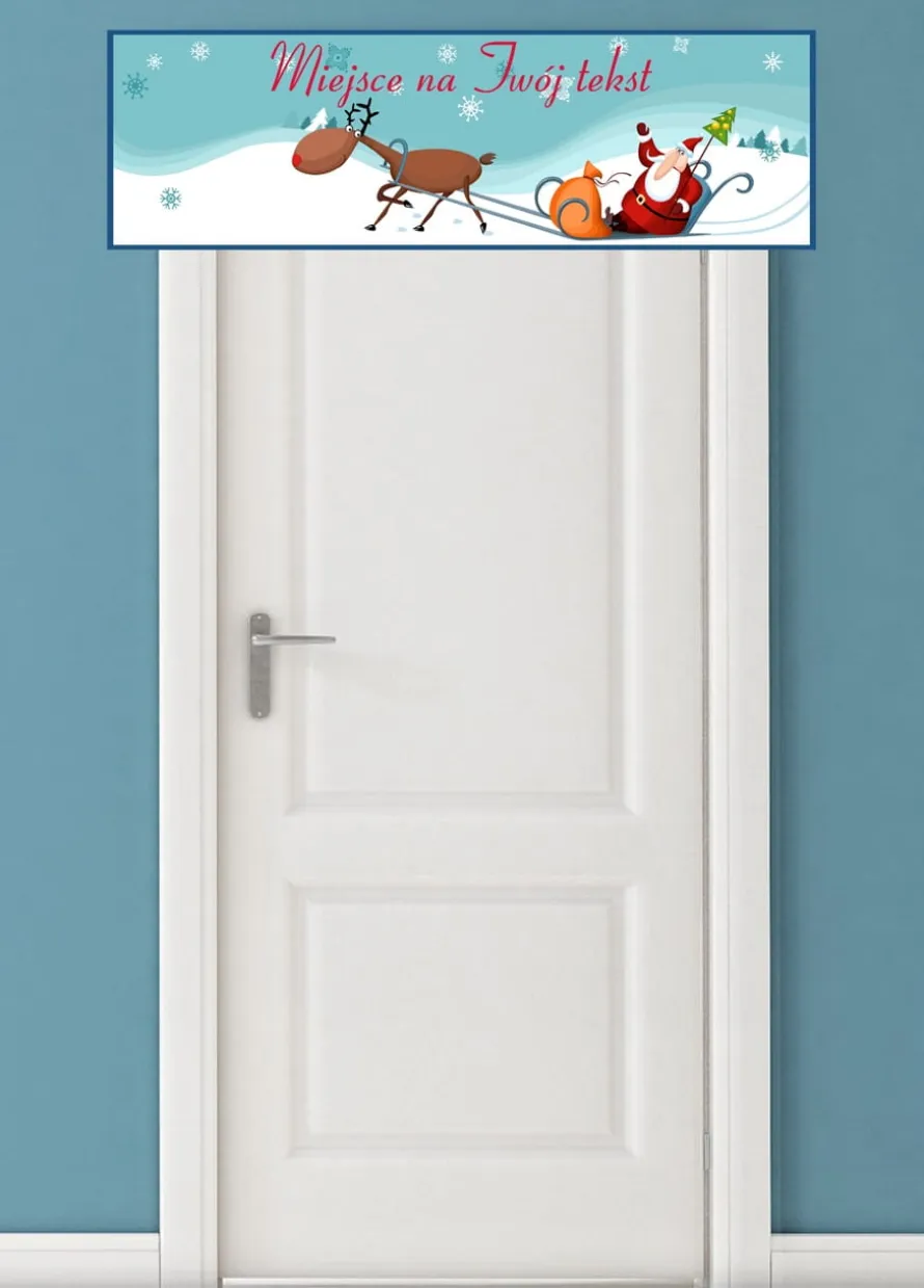 Baner świąteczny z napisem BANER PERSONALIZOWANY