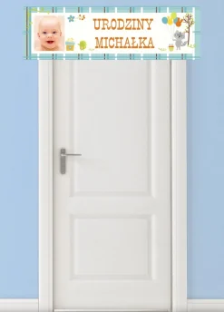Baner ze zdjęciem dziecka SZOP dekoracja na roczek
