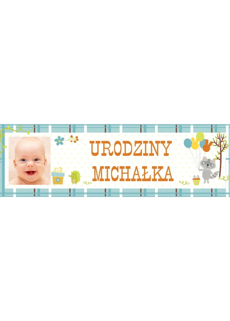 Baner ze zdjęciem dziecka SZOP dekoracja na roczek