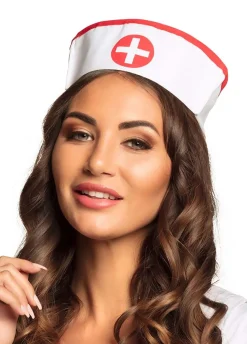 Biały czepek pielęgniarki