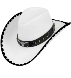 Biały kapelusz kowbojski RODEO