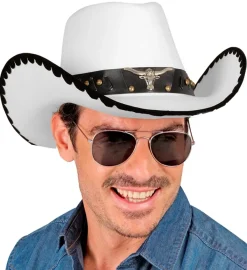 Biały kapelusz kowbojski RODEO