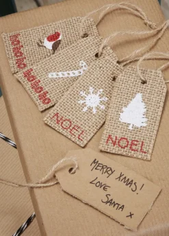 Bileciki na prezenty świąteczne VINTAGE NOEL (8szt.)