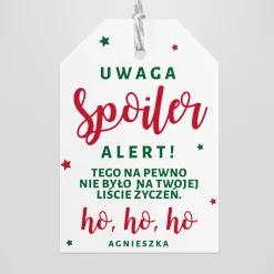 Bileciki świąteczne SPOILER ALERT z personalizacją (16szt.)
