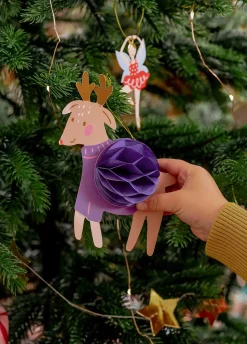 Bombki papierowe ŚWIĄTECZNE POSTACIE (5szt.)