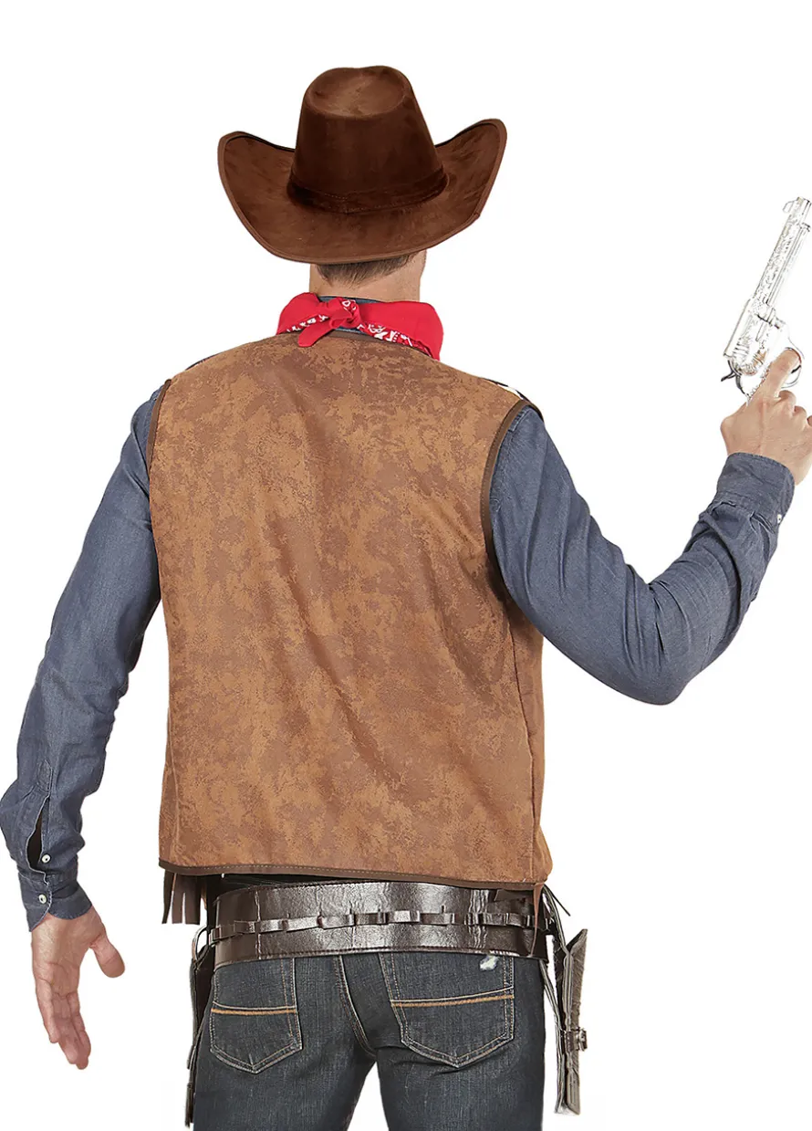 Brązowa KAMIZELKA COWBOY XL