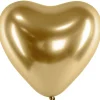 Chromowane balony w kształcie SERCA złote 30cm (50szt.)